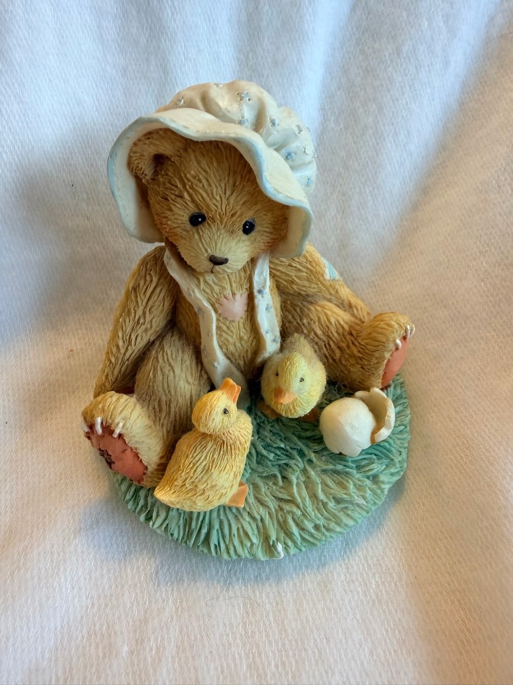 Cherished Teddies Becky Bear Figurine in Pastel Blue and Yellow